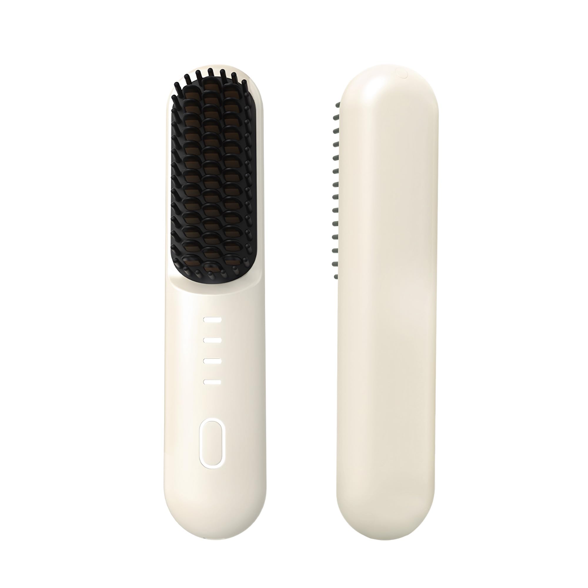 Cordless Hair Straightener Brush, Upgraded Portable Mini Hair Straightener Brush for Travel 4 Adjustable Heat Settings