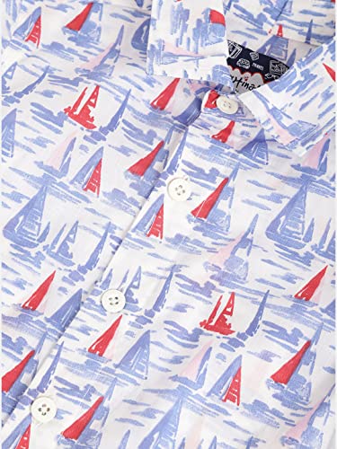 Image of Nautinati Boys Printed Collared Shirt with Shorts Clothing Set | Age 1-5 Years