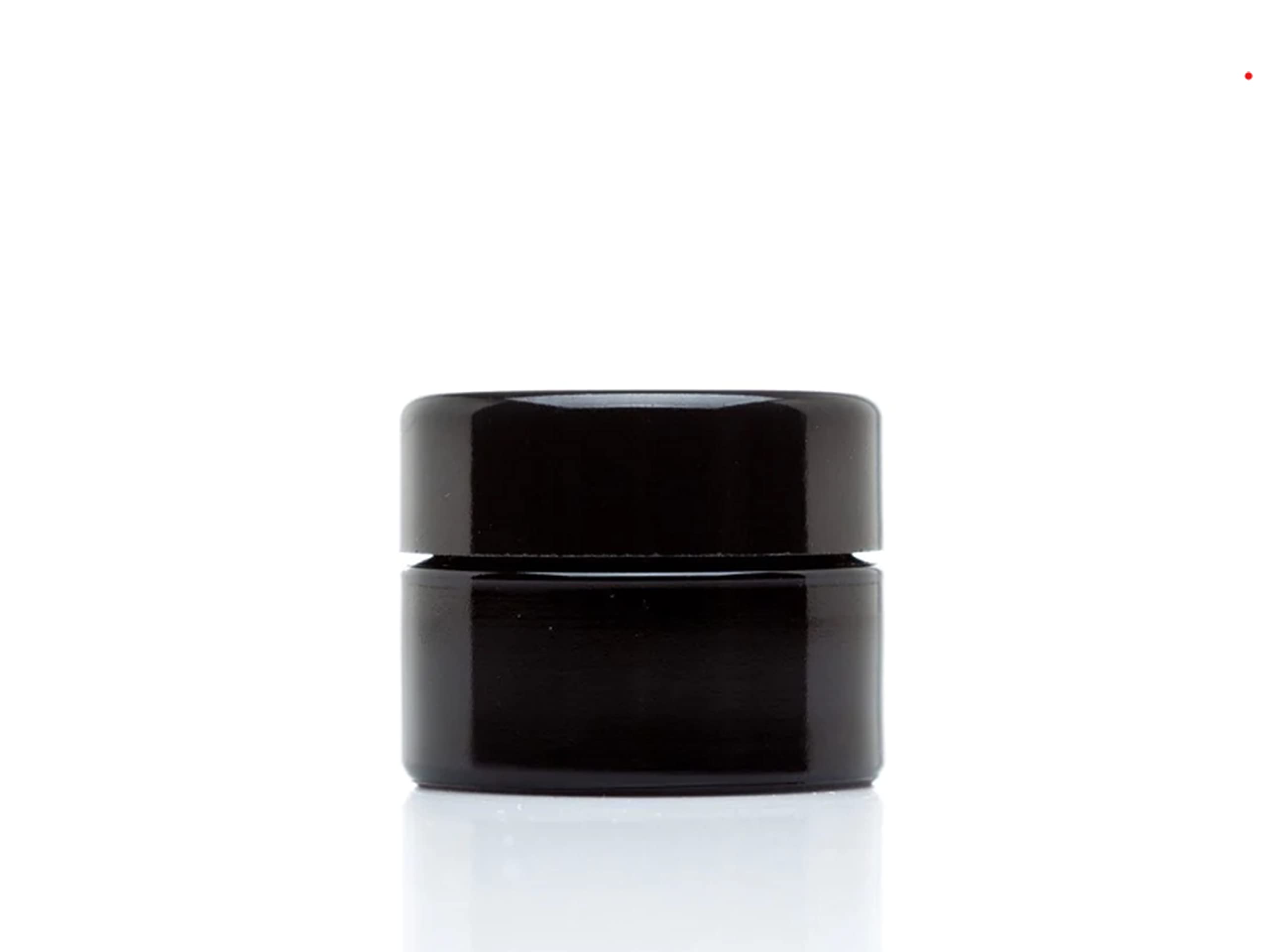 15ml Ultraviolet Glass Cosmetic Jar with Black Screw Top Lid - Airtight | Leak Proof | UV Storage Container | Refillable Pot with Lid