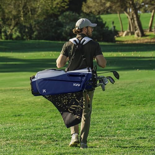 image for KVV Lightweight Golf Stand Bag with 7 Way Full-Length Dividers, 5 Zipp