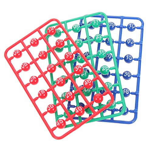 Totority 49pcs Colored Raffle Balls Lottery Balls for Bingo Games and Party Fun Easy to Read Bright Design for Adults and Holiday Celebrations