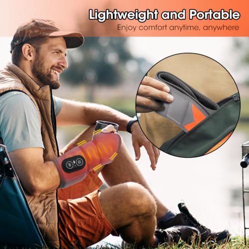 Image of Wrist Massager with Red Light for Carpal Tunnel, Cordless Heated Wrist Wrap