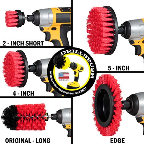 Drillbrush R-S-E542J-QC-DB Outdoor Hard Bristle Crevice Cleaning Brush Set - Pressure Washer Suitable Alternative thumb #7