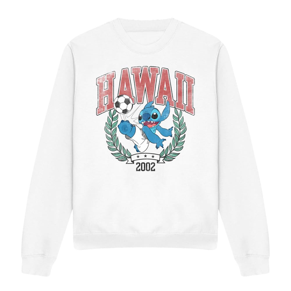 Disney Unisex White Lilo And Stitch Stitch Ball Sweatshirt, Xxl