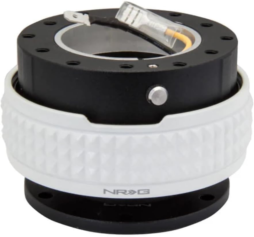 NRG Innovations NRG-SRK-210BK-BK GEN 2.1 Steering Wheel Quick Release Adapter, 6-Hole & 6x70 and 6x74mm Bolt Patterns Black Body/Black Pyramid Ring