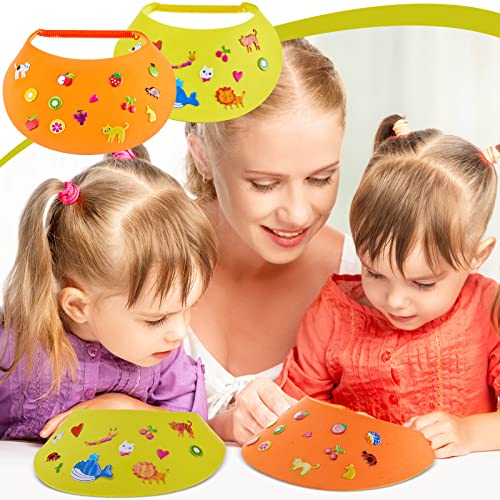 Liliful Foam Visors For Kids Set Include 48 Pcs Adjustable Sun Visor Foam Hats Foam Visor Sun Protection Hat Party Hats Diy Crafts Running Camping Golf Outdoor Sports Supplies 4 Sheets Stickers #TOP4