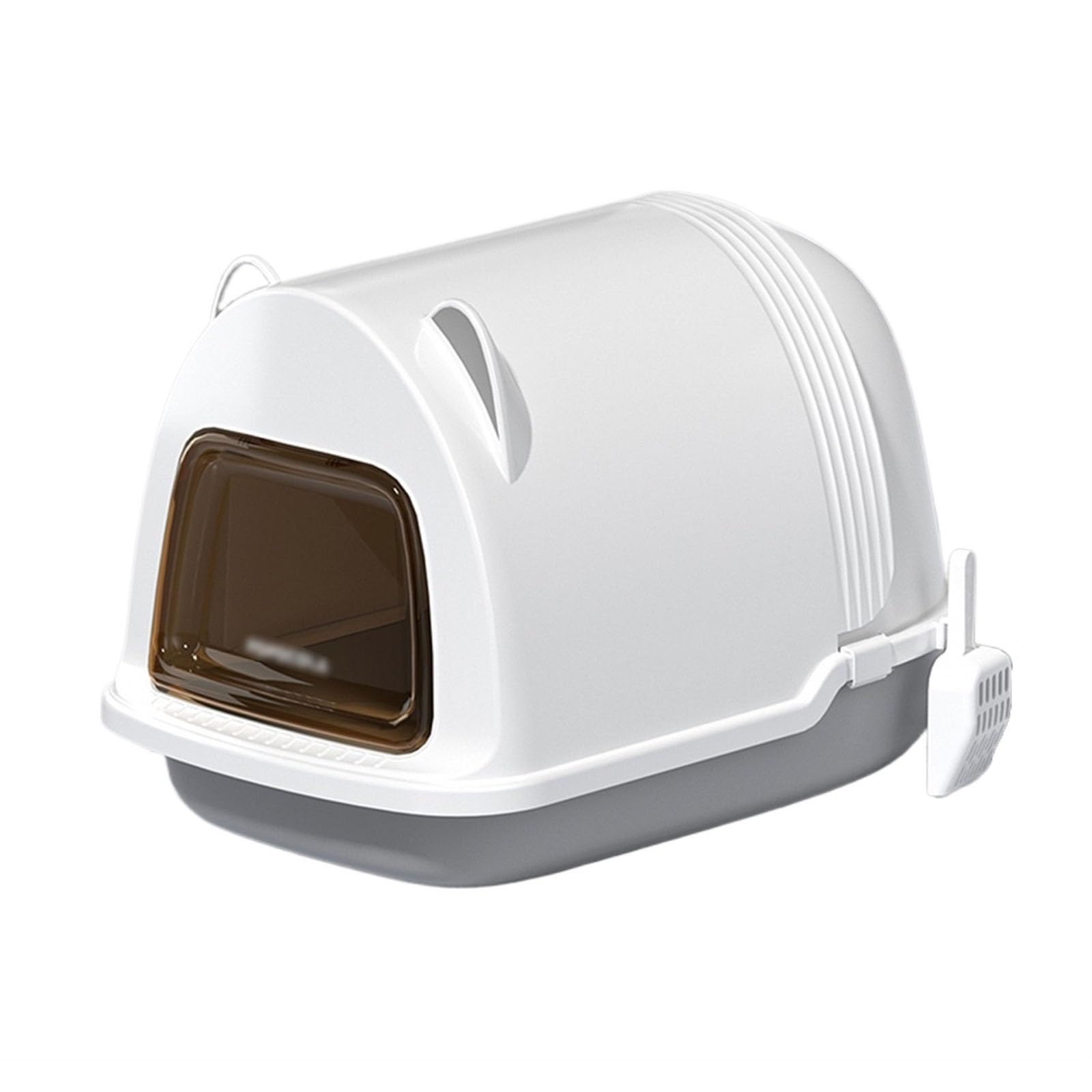 SDGBCXD cat litter tray, Litter Boxes- Enclosed Cat litter box, Large Hooded Portable Toilet, Easy Cleaning and Anti-Splashing Tray