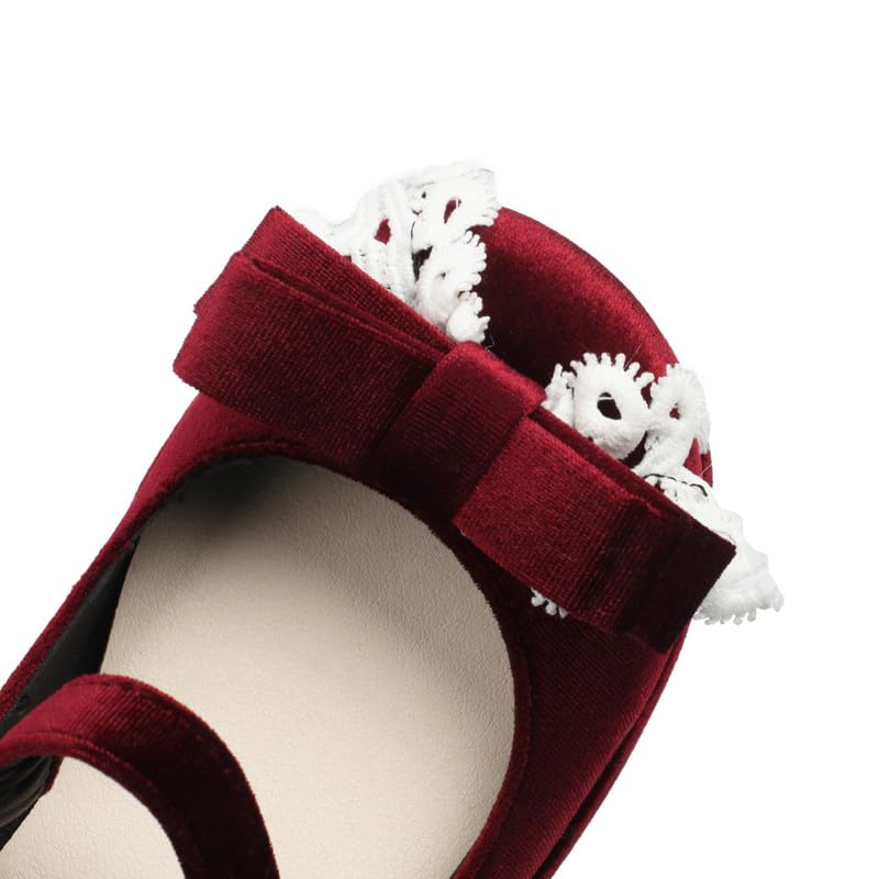 Elbslutt Womens Goth Mary Jane Shoes Platform Kawaii Cosplay Girls Lolita Shoes Round Toe Buckle Strap Chunky Wedge Heel Bow Lace Y2k Ankle Strap Dress Pumps Shoes Oxfords2