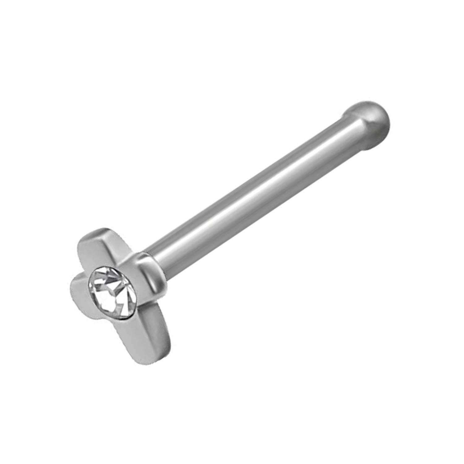 Via Mazzini 316L Stainless Steel No-Tarnish No-Rusting Crystal Cross Nose Pin Stud for Women and Girls (NR04987) (B07KN5HP8S) Amazon Price History, Amazon Price Tracker