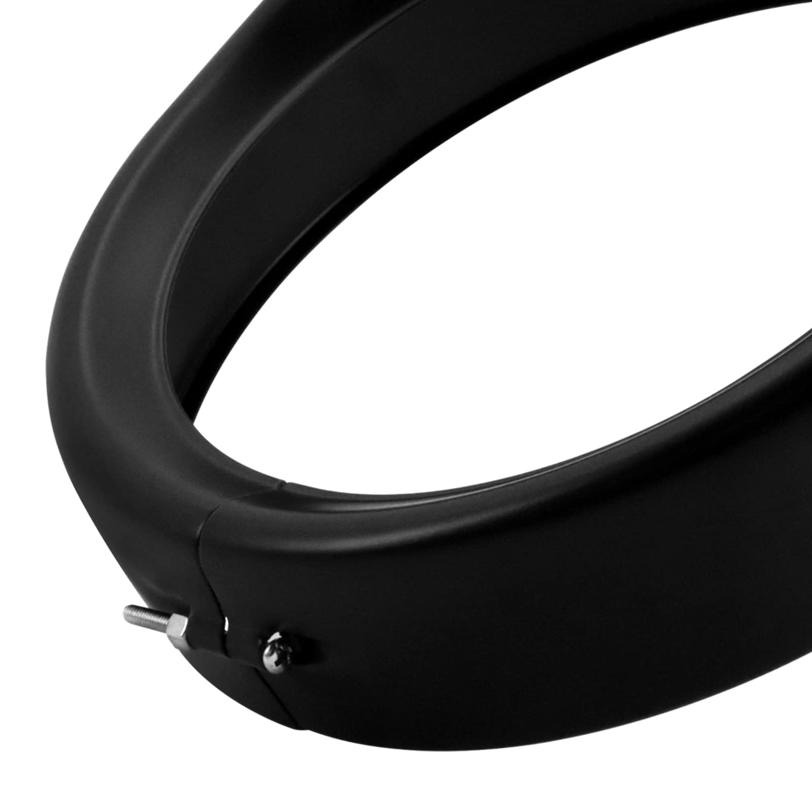 Anello per faro moto da 7 pollici - Stile visiera per Harley Touring Road King Street Glide Electra Glide Softail - Nero opaco