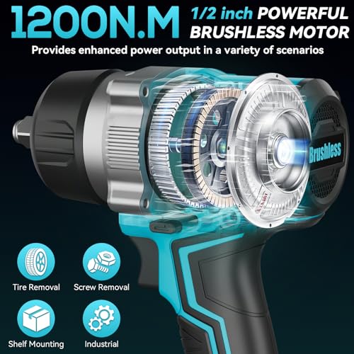 Heavy Duty Cordless Impact Wrench Kit