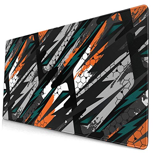 DADABULIU マウスパッド 大型 ゲーミング 個性 ファッション 幾何 マウスマット デスクマット 特大 おおきい キーボードパッド ゴム底 光学式 マウス対応 滑り止め 耐久性 良い おしゃれ かわいい 防水 サイバーカフェ オフィス最適 適度な表