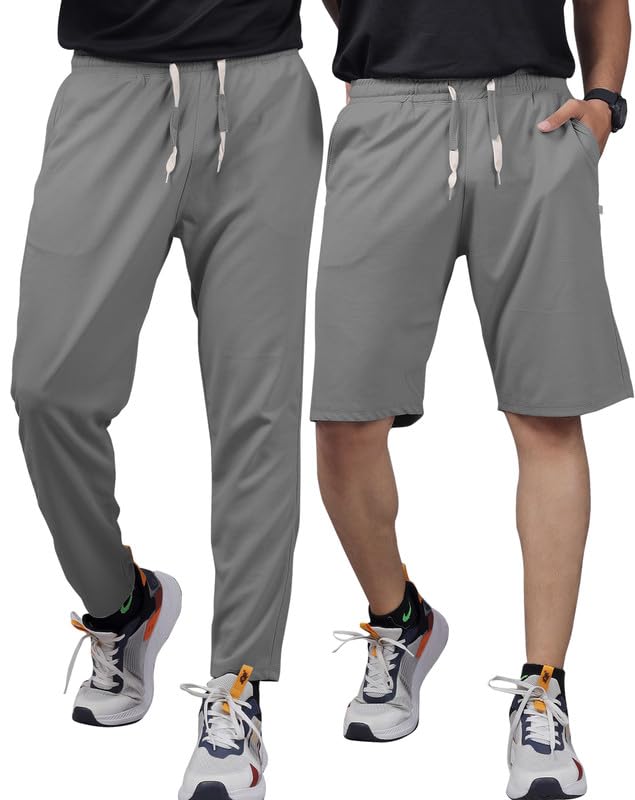 Septem Men's Lycra Blend Shorts with Stylish Design Comfortable and Versatile Track Pant Combo Pack-picture-19