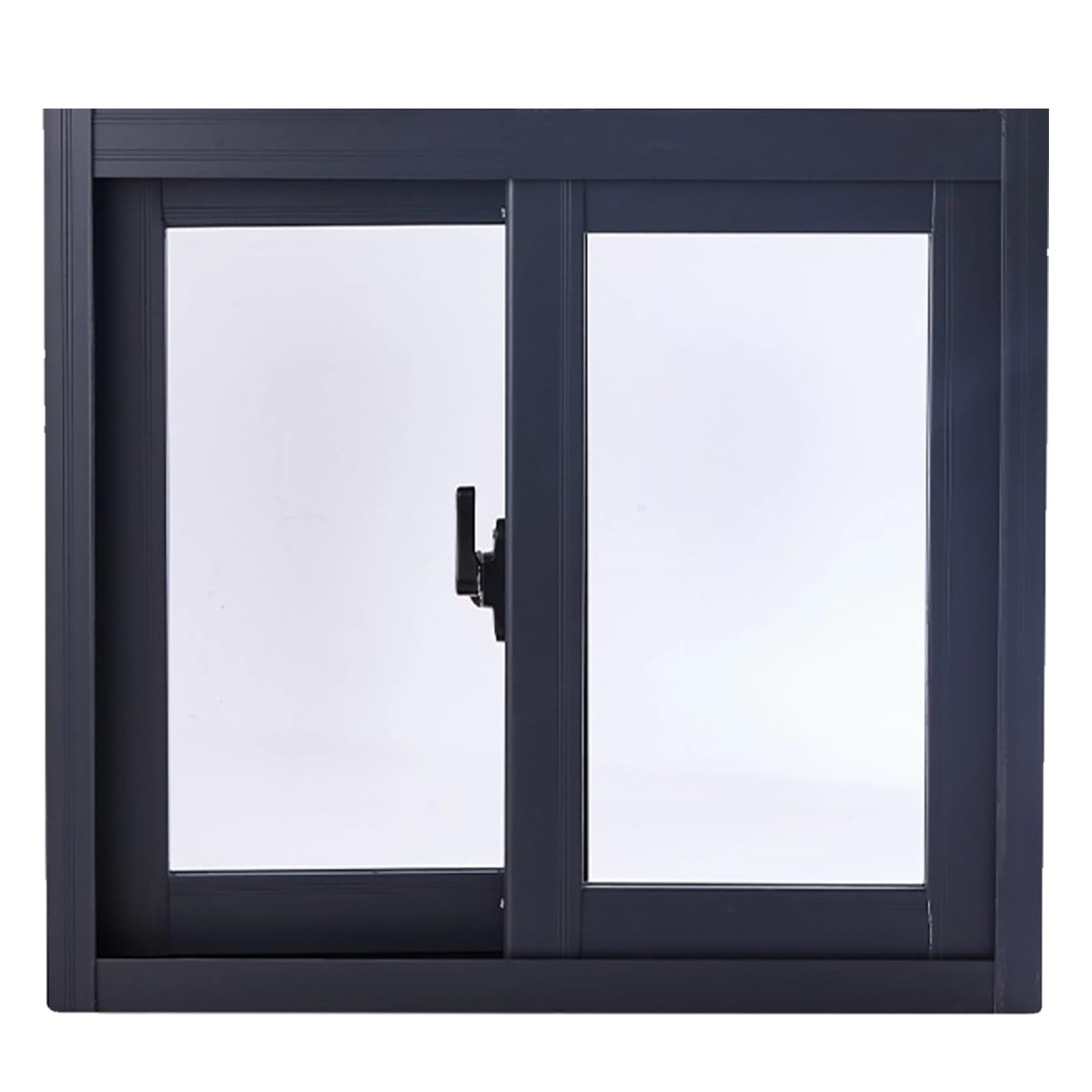 THNSAWX Basement Slider Window with Screen, Aluminum Horizontal Sliding Window, Household Shed Windows with Tempered Glass, Bathroom Replacement Windows(Gray,W60xH80cm/W23.6xH31.5in)
