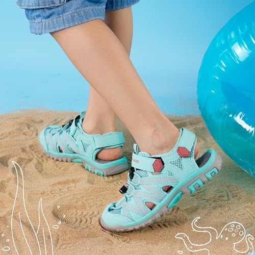 Image of DREAM PAIRS Boys Girls Closed-Toe Outdoor Summer Water Sport Sandals for Toddler /Little /Big Kid