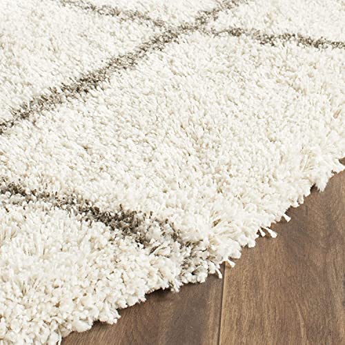 Image of Handwoven Microfibre 3D Rug for Living Room (Ivory & Grey, 8 X 8 Feet (Round), Microfibre)