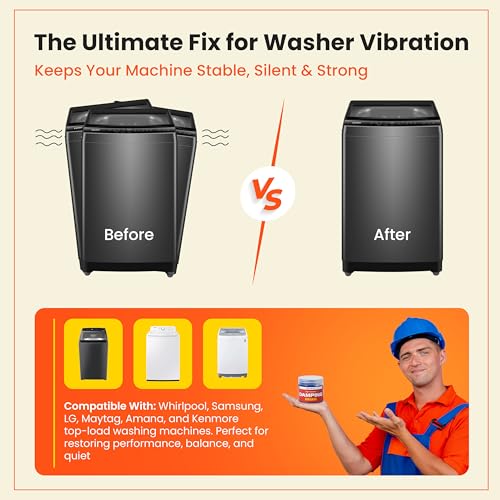Image of Damping Grease Kit for Washing Machine Suspension Rods with Foam Inserts | High-Viscosity 35,000 CST Blue 100g Dampening Grease for Toilet Seat & Washer Shock Absorption Lubricants