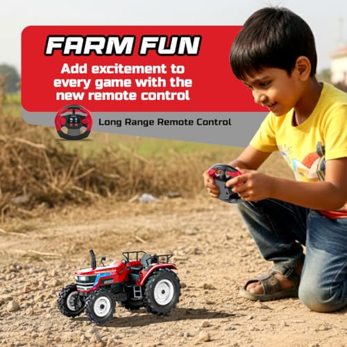 Image of Mahindra NOVO RC Tractor Toy for Kids | Remote Controlled Truck | Type-C USB Rechargeable | Original Licensed Model Vehicle | Gift for Boys & Girls 3+ Years