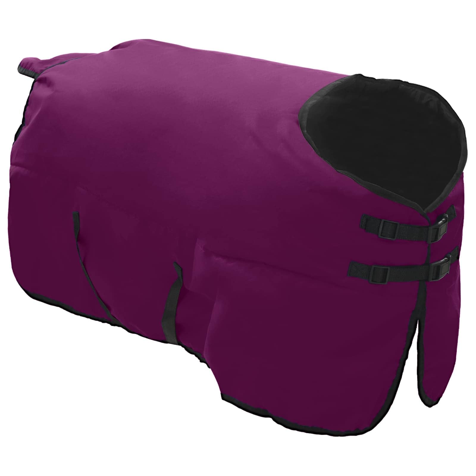 Manta para caballo verde oscuro y negro, 95 cm, de poliéster impermeable con hebillas ajustables, transpirable, resistente al viento, ideal para establo, pasto, paddock y protección al aire