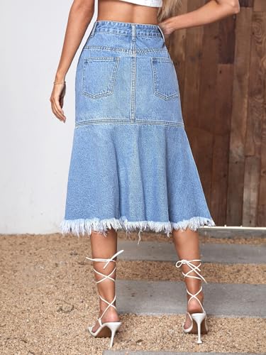 Image of KOTTY Women's Wrap Style Flowy Knee Length Skirt