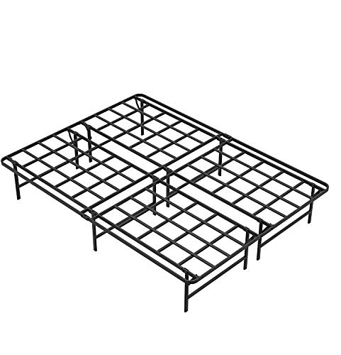 Exclusive Discount 70% Price  14 Inch Foldable Metal Platform Bed Frame Full Size, Heavy Duty Sturdy Mattress Foundation, No Box Spring Needed, Noise Free, Easy Install