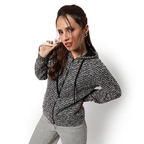 Image of PINACOLADA Women Cotton Zipper Sweatshirt Relaxed Fit for Casual Wear | Full Sleeves | Stylish Sweatshirt Crafted with Comfort Fit and High Performance for Everyday Wear