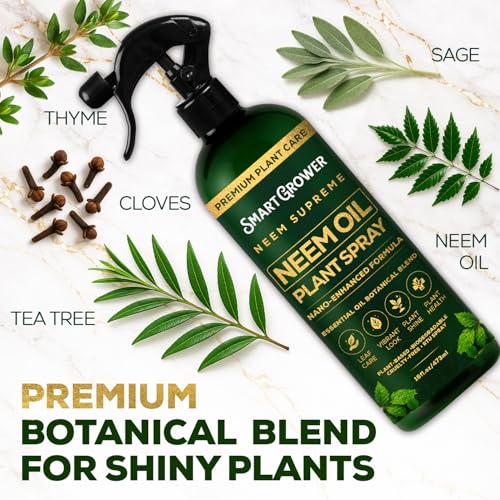Image of Neem Oil Spray for Plants Botanical Blend - Plant Wash with Natural Essential Oils, Simple Ready-to-Use Plant Spray for Gardens, Houseplants, Indoor & Outdoor Plants - 16 oz