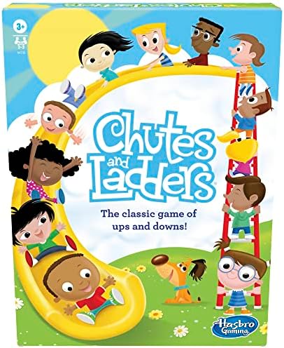 Chutes and Ladders Board Game - Fun for Kids Ages 3 and Up, 2-3 Players, Classic Gameplay (English & French)