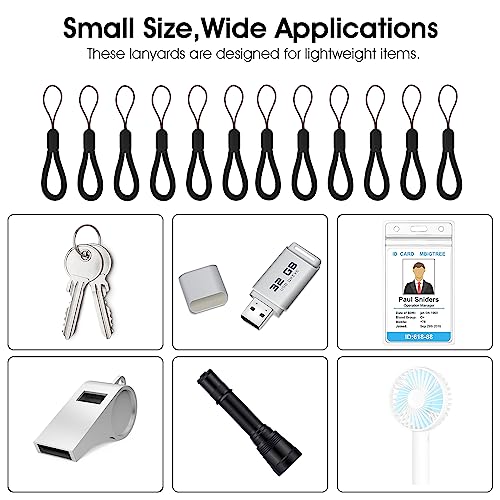 Cobee Finger Lanyard Small Handschlaufe,Verstellbare Finger Wrist Neck Lanyards Nylon Fingerschlaufe Tragbare Finger Lanyard Handschlaufe für Handy, Kamera, Schlüssel, USB Sticks (4,7 Zoll) (Schwarz)