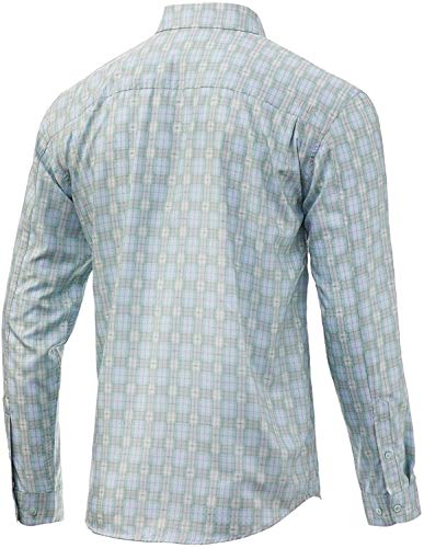 Huk Men's Tide Point Long Sleeve Shirt | Performance Button Down, Plein Air-Fish Plaid, Small #TOP1