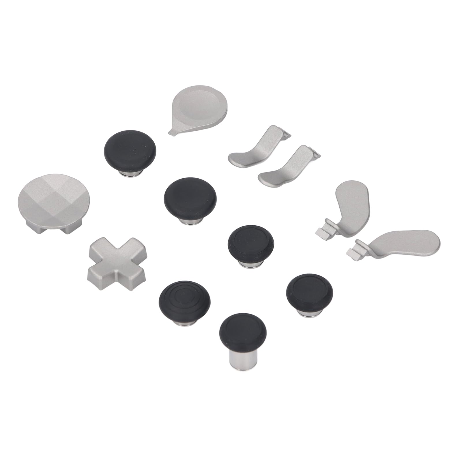 Cryfokt Controller Series 2 Zestaw Elementów Kontrolera Gier w Kolorze Srebrnym z Wymiennymi Drążkami D Pads, Stacja ładująca dla Entuzjastów Gier