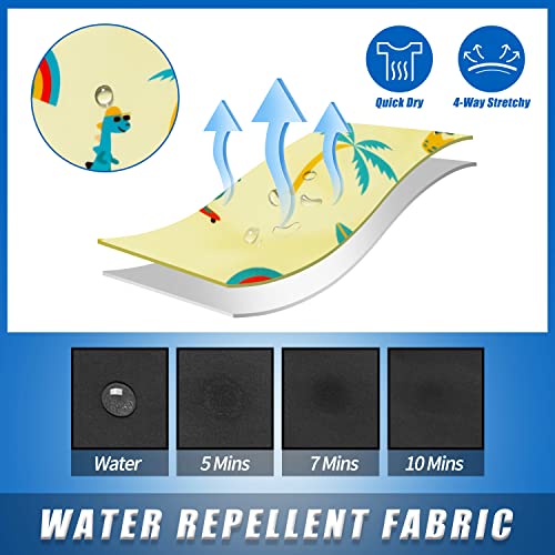 Image of Boys Swim Trunks with Boxer Brief Liner Compression Anti Chafe Swimming Shorts Stretchy UPF Quick Dry Swimsuit