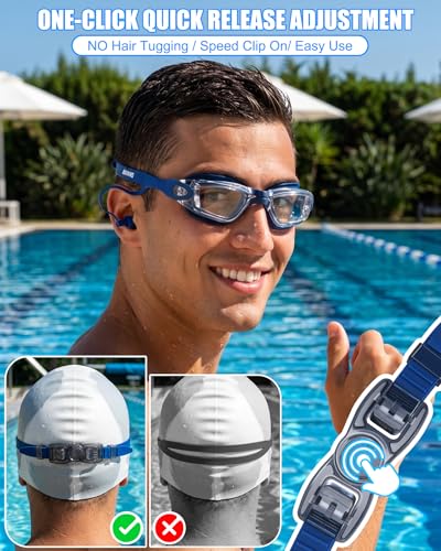 Image of Aegend Swim Goggles, Swimming Goggles No Leaking Full Protect Adult Youth