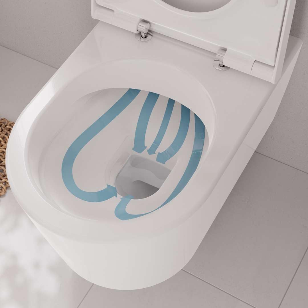 hansgrohe EluPura S Wand-WC Set 540 AquaFall Flush, inkl. WC-Sitz, Weiß, 540x360mm, 60292450