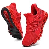 Ezkrwxn Walking Shoes for Women Running Shoes Mesh Breathable Slip on Ladies Gym Workout Athletic Tennis Jogging Sneakers Red Size 7