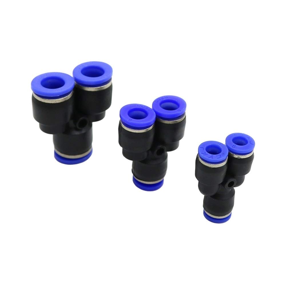 Connettore per tubo flessibile Connettore a Y con bloccaggio a slittamento da giardino, attacco rapido for ugello di raffreddamento a nebbia, 6 mm, 8 mm, 10 mm, connettore di bloccaggio, 50 pezzi