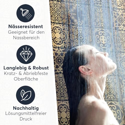 CREATISTO Mosaikfliesen Fliesenaufkleber Fliesenfolie - Klebefolie Aufkleber für Wand-Fliesen I Stickerfliesen - Mosaikfliesen für Küche, Bad, WC Bordüre (20x20 cm I 18 -Teilig)