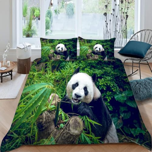 布団カバーセット ダブル 3点セッ 動物 寝具カバーセット布団カバーポリエステル100% 優しい肌触り 柔らかい 通気性 速乾タイプ防ダニ四季通用(230x210cm)2 枕カバー(43 x 63cm)