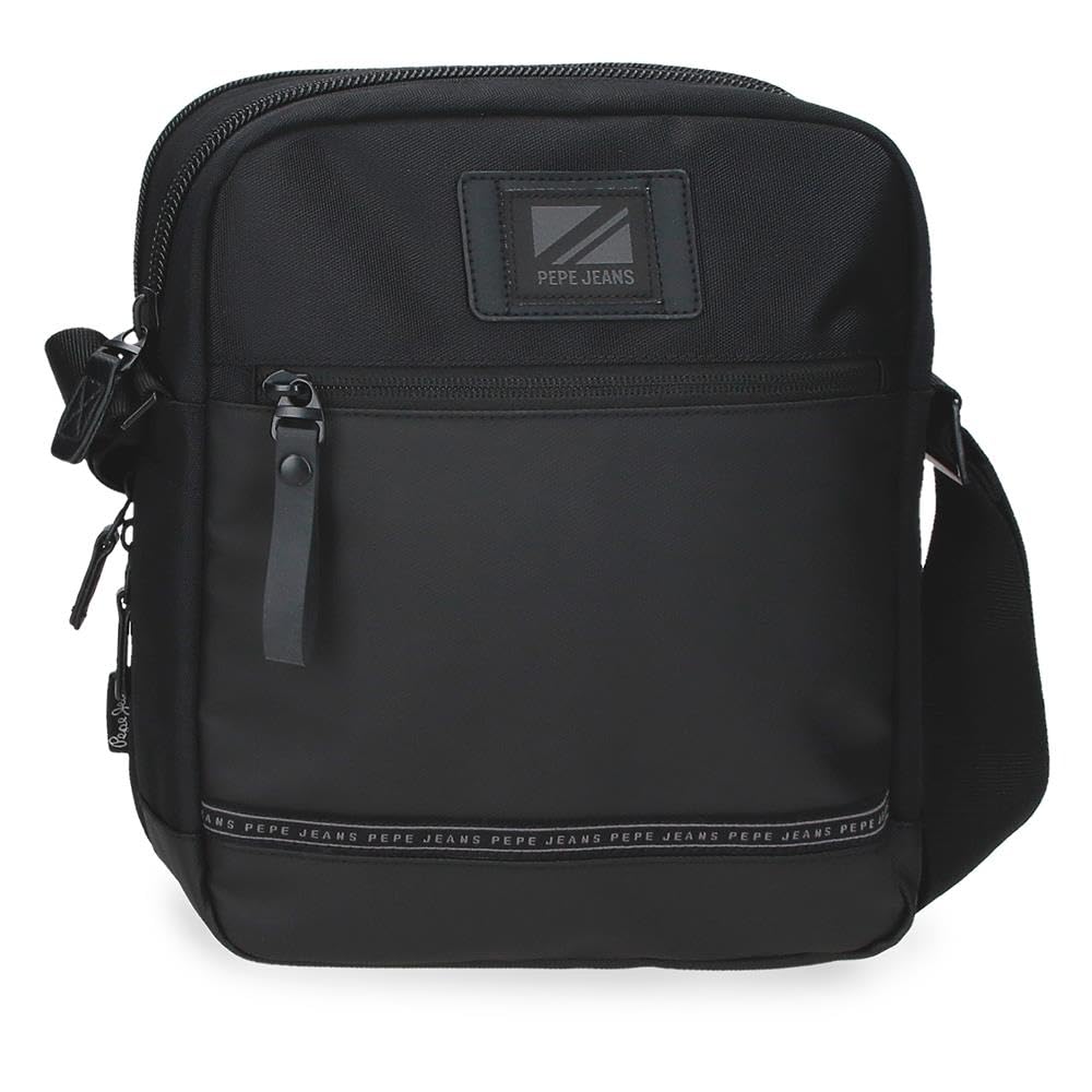 Pepe Jeans Joumma Bags Stratford Polyester Backpacks and Shoulder Bags in Various Sizes, black, Einheitsgröße, Large shoulder bag