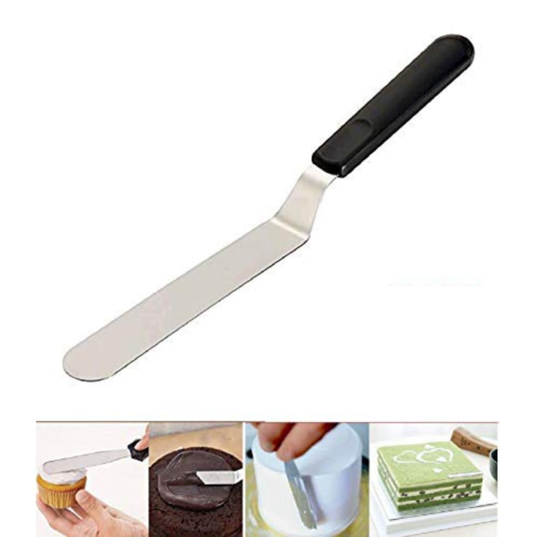 STHAVAR Stainless Steel Angular Palette Knife/Bent Icing Knife/Curved Palette Knife/Curved Frosting Tool/Cake Decoration Tool/ 1 Piece (10 inch)