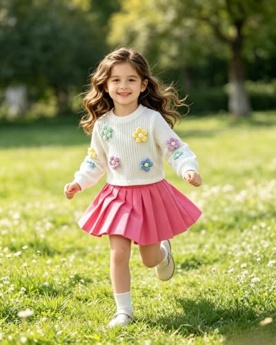 Image of Renotemy Toddler Girls Outfits Winter Little Girl Clothes Skirt Set 18M-6Y