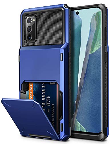 Vofolen for Galaxy Note 20 Case 5G Wallet 4-Card Flip Cover Credit Card Holder ID Slot Back Hidden Pocket Dual Layer Protective Hybrid Hard Shell TPU Bumper Armor for Samsung Note 20 6.7 Navy