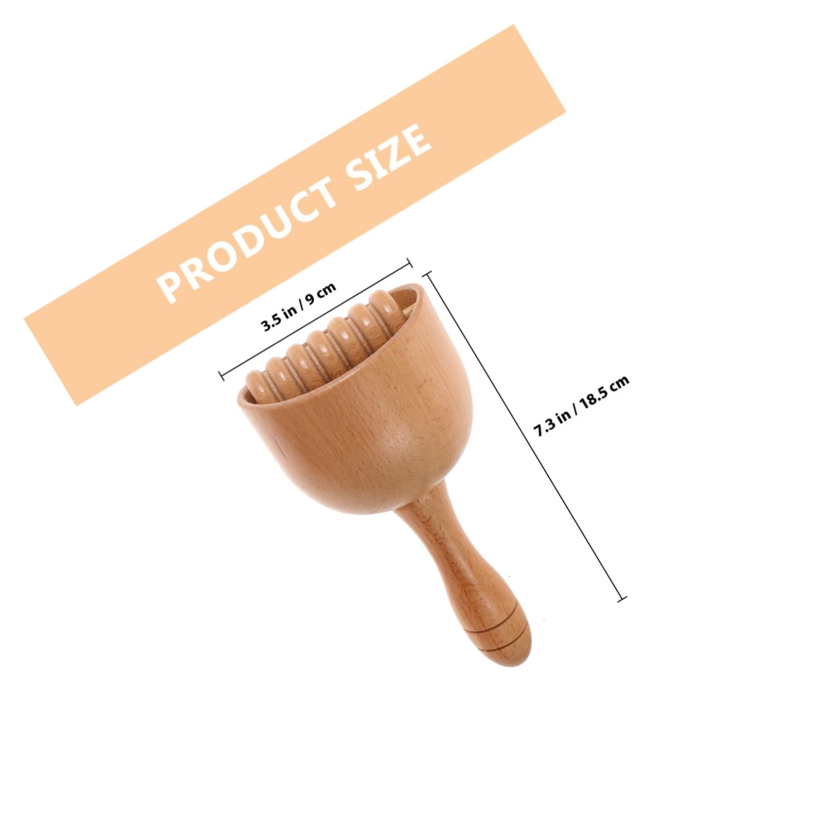 BESTYASH Tazas de Masaje de Madera 2 Piezas Juego Portátil Rodillo Masajeador Muscular Copa de Rodillo para Espalda Alivio Muscular Relajación en Casa Oficina y Viaje