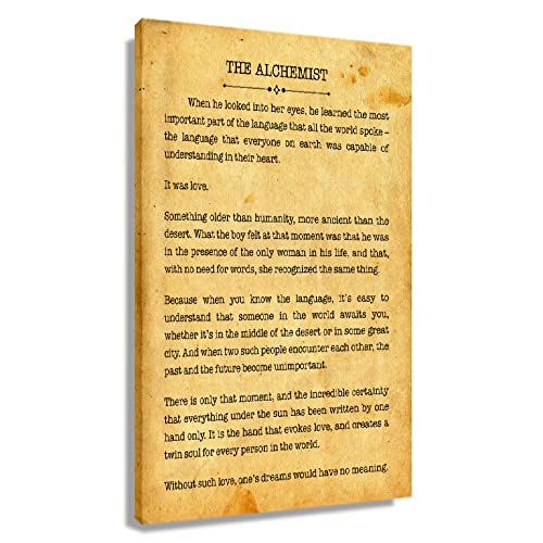 CZWTXWD The Alchemist Quotes Wall Art - Canvas Painting - Quotes Wall Art - 08' x 12' - Landscape -...