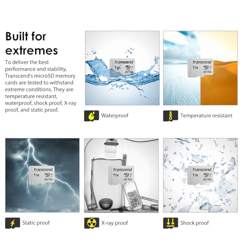 Image of Transcend USD300S 16GB UHS-I U1 Class 10 Micro SD Memory Card up to 95 /10 MB /s with Adapter (TS16GUSD300S-A)