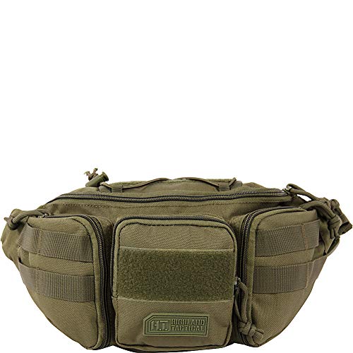 Highland Tactical Men's Sidewinder Waist Pack, Dark Green, small