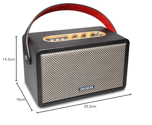 Image of Aiwa Bluetooth Speaker with Powerfull Bass, Built-in Microphone, Portable Speaker with 9+ Hours Play Time, 40W Speaker, Type-C Charging | RS-X 100 Natsukasii Pro (Black)