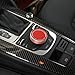 TOMALL 2pcs Aluminum Multi-Media Central Control Console Knob Cover Trim Compatible with Audi A3 2014-2020 Car Interior Switch Decor Accessories (Red)