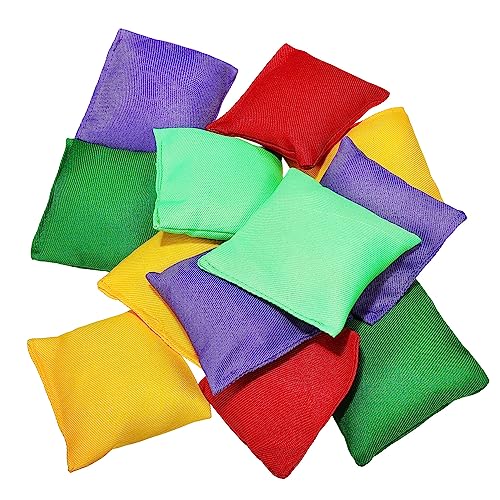 COLLBATH Juggling Bean Bags for Boys and Girls 12 Pack Throwing Toys Interactive Bean Bag Game Sturdy Construction Leak-proof Great for Parties