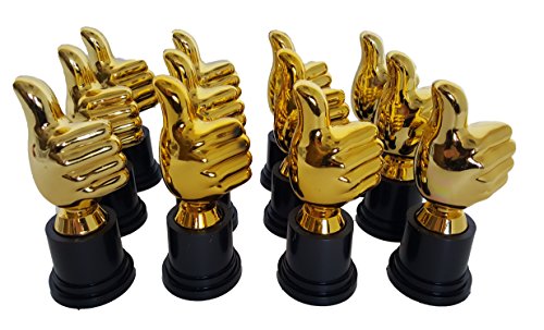 Dondor Plastic Gold Trophy Awards - Bulk Trophy Awards! (Thumbs UP)